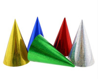 Czapeczki urodzinowe holograficzne 5szt 16cm GoDan